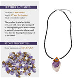 Amethyst crystals healing  stone necklace natural gemstone pendant