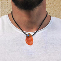Carnelian pendant necklace