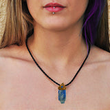 Kyanite crystals healing  stone necklace natural gemstone pendant