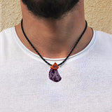 Obsidian Snowflack pendant necklace