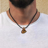 Tiger Eye Gold pendant necklace