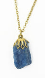 Apatite Gold plated stone necklace sqgf-104