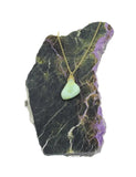 Chrysoprase Gold plated stone necklace sqgf-108