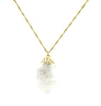 Moonstone Gold plated stone necklace sqgf-114