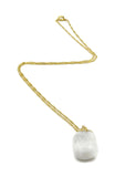 Moonstone Gold plated stone necklace sqgf-114