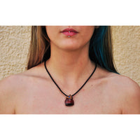 tiger eye red pendant necklace